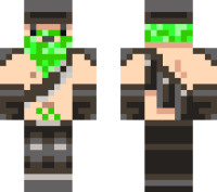 Dwarf With Creeper Coloured Beard minecraft skin