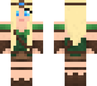 Female warrior minecraft skin