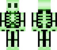 Green Glowing Skelly minecraft skin