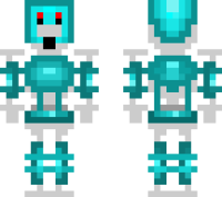 Diamond Skeleton minecraft skin