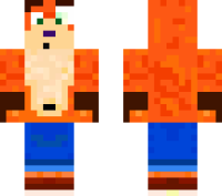 Crash Bandicoot minecraft skin